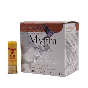 CARTUCHO B&P MYGRA COLOMBACCIO 31gr cal.20 Nº5.5